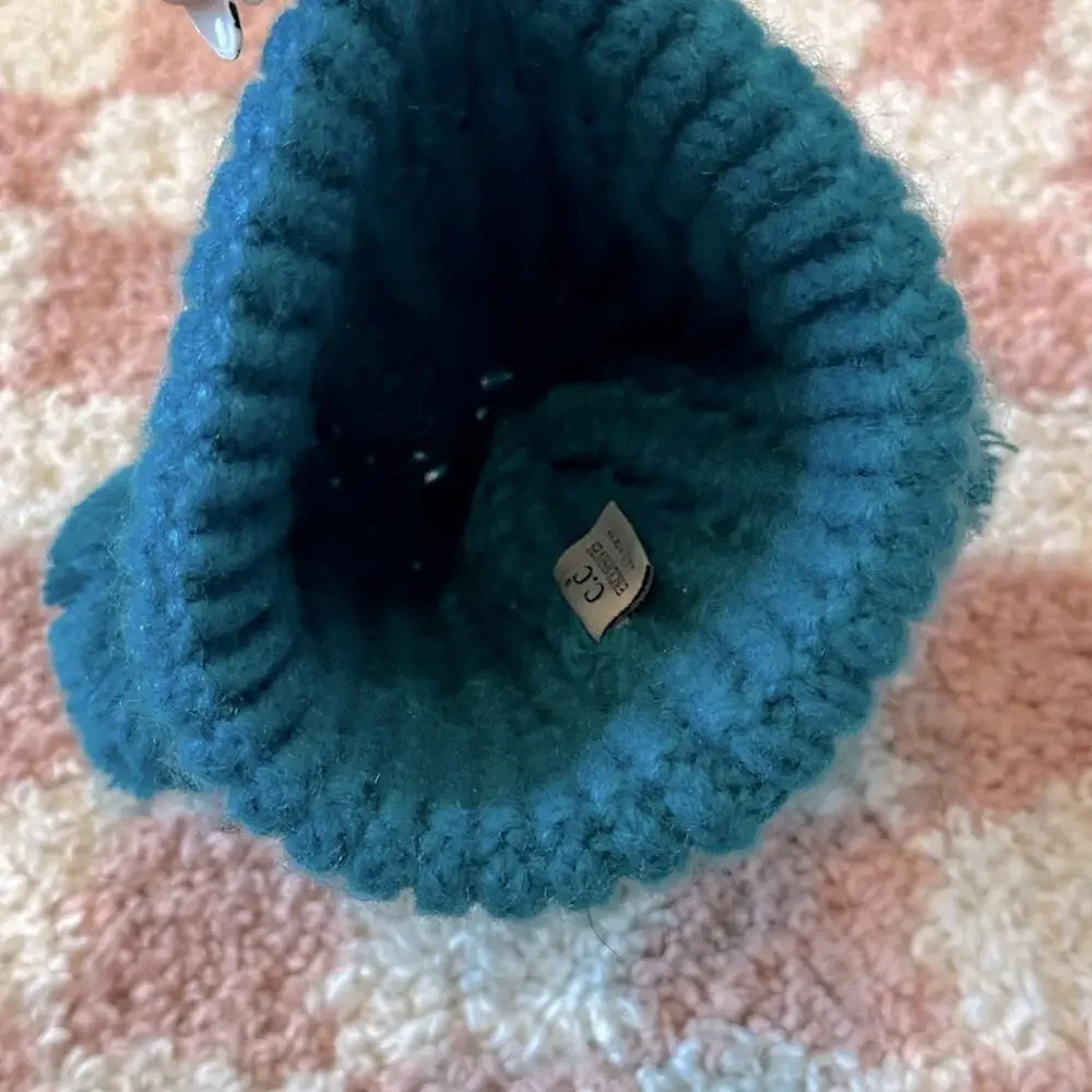 C.C KIDS Cable Knit Double Pom Beanie Winter Hat